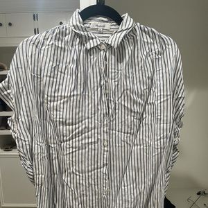 Madewell Blue Strip Button Up Sz M